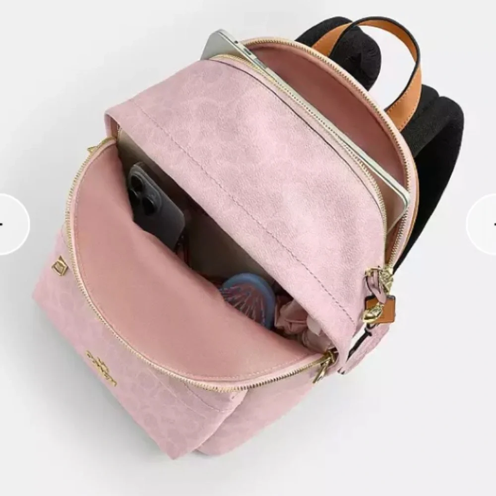 NWT Coach Taylor Small Backpack in Powder Pink with charms (Factory Wrapped) - Picture 9 of 11